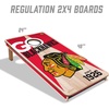 image:imageYouTheFan NHL 2 x 4 Professional Wood Cornhole Game with Logo BagsTeam Colors