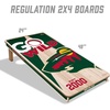 image:imageYouTheFan NHL 2 x 4 Professional Wood Cornhole Game with Logo BagsTeam Colors
