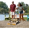 image:imageYouTheFan NHL 2 x 4 Professional Wood Cornhole Game with Logo BagsTeam Colors