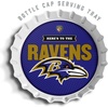 image:imageYouTheFan OfficiallyLicensed NFL Bottlecap Serving Tray  13 x 13  Bottle Cap Shaped Tray  100 Melamine Dishwasher Safe BPA Free  Great Fan GiftBaltimore Ravens