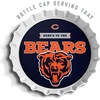 image:imageYouTheFan OfficiallyLicensed NFL Bottlecap Serving Tray  13 x 13  Bottle Cap Shaped Tray  100 Melamine Dishwasher Safe BPA Free  Great Fan GiftChicago Bears