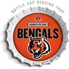 image:imageYouTheFan OfficiallyLicensed NFL Bottlecap Serving Tray  13 x 13  Bottle Cap Shaped Tray  100 Melamine Dishwasher Safe BPA Free  Great Fan GiftCincinnati Bengals