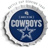 image:imageYouTheFan OfficiallyLicensed NFL Bottlecap Serving Tray  13 x 13  Bottle Cap Shaped Tray  100 Melamine Dishwasher Safe BPA Free  Great Fan GiftDallas Cowboys