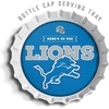 image:imageYouTheFan OfficiallyLicensed NFL Bottlecap Serving Tray  13 x 13  Bottle Cap Shaped Tray  100 Melamine Dishwasher Safe BPA Free  Great Fan GiftDetroit Lions
