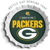 image:imageYouTheFan OfficiallyLicensed NFL Bottlecap Serving Tray  13 x 13  Bottle Cap Shaped Tray  100 Melamine Dishwasher Safe BPA Free  Great Fan GiftGreen Bay Packers