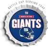 image:imageYouTheFan OfficiallyLicensed NFL Bottlecap Serving Tray  13 x 13  Bottle Cap Shaped Tray  100 Melamine Dishwasher Safe BPA Free  Great Fan GiftNew York Giants