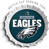 image:imageYouTheFan OfficiallyLicensed NFL Bottlecap Serving Tray  13 x 13  Bottle Cap Shaped Tray  100 Melamine Dishwasher Safe BPA Free  Great Fan GiftPhiladelphia Eagles