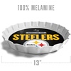 image:imageYouTheFan OfficiallyLicensed NFL Bottlecap Serving Tray  13 x 13  Bottle Cap Shaped Tray  100 Melamine Dishwasher Safe BPA Free  Great Fan GiftPittsburgh Steelers