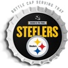 image:imageYouTheFan OfficiallyLicensed NFL Bottlecap Serving Tray  13 x 13  Bottle Cap Shaped Tray  100 Melamine Dishwasher Safe BPA Free  Great Fan GiftPittsburgh Steelers