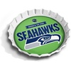 image:imageYouTheFan OfficiallyLicensed NFL Bottlecap Serving Tray  13 x 13  Bottle Cap Shaped Tray  100 Melamine Dishwasher Safe BPA Free  Great Fan GiftSeattle Seahawks