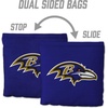 image:imageYouTheFan Officiallylicensed NFL Set of 8 Cornhole Bags  All Weather Dual Sided Slide amp Stop  regulation sizeBaltimore Ravens