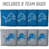 image:imageYouTheFan Officiallylicensed NFL Set of 8 Cornhole Bags  All Weather Dual Sided Slide amp Stop  regulation sizeDetroit Lions