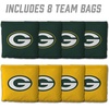 image:imageYouTheFan Officiallylicensed NFL Set of 8 Cornhole Bags  All Weather Dual Sided Slide amp Stop  regulation sizeGreen Bay Packers