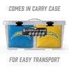 image:imageYouTheFan Officiallylicensed NFL Set of 8 Cornhole Bags  All Weather Dual Sided Slide amp Stop  regulation sizeLos Angeles Chargers