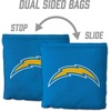 image:imageYouTheFan Officiallylicensed NFL Set of 8 Cornhole Bags  All Weather Dual Sided Slide amp Stop  regulation sizeLos Angeles Chargers