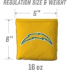 image:imageYouTheFan Officiallylicensed NFL Set of 8 Cornhole Bags  All Weather Dual Sided Slide amp Stop  regulation sizeLos Angeles Chargers