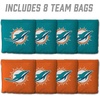 image:imageYouTheFan Officiallylicensed NFL Set of 8 Cornhole Bags  All Weather Dual Sided Slide amp Stop  regulation sizeMiami Dolphins
