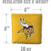 image:imageYouTheFan Officiallylicensed NFL Set of 8 Cornhole Bags  All Weather Dual Sided Slide amp Stop  regulation sizeMinnesota Vikings