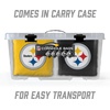 image:imageYouTheFan Officiallylicensed NFL Set of 8 Cornhole Bags  All Weather Dual Sided Slide amp Stop  regulation sizePittsburgh Steelers
