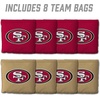image:imageYouTheFan Officiallylicensed NFL Set of 8 Cornhole Bags  All Weather Dual Sided Slide amp Stop  regulation sizeSan Francisco 49ers