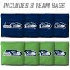 image:imageYouTheFan Officiallylicensed NFL Set of 8 Cornhole Bags  All Weather Dual Sided Slide amp Stop  regulation sizeSeattle Seahawks