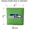 image:imageYouTheFan Officiallylicensed NFL Set of 8 Cornhole Bags  All Weather Dual Sided Slide amp Stop  regulation sizeSeattle Seahawks