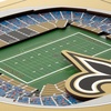 image:imageYouTheFan Officiallylicensed NFL Stadium Series 3D Wall Art  multilayer team stadium replica detailed sports fan gift indoor decorNew Orleans Saints