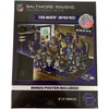 image:imageYouTheFan NFL Baltimore Ravens Purebred Fans NFL Purebred Fans A Real Nailbiter Puzzle amp Bonus Poster Team Colors 15 X 20