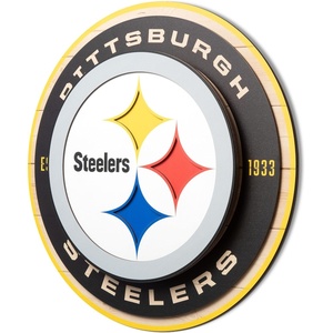 image:imageYouTheFan NFL 3D Circle Backer Wall Art precisioncrafted multiple layers create striking depth readytohang officially licensed and visually stands outPittsburgh Steelers
