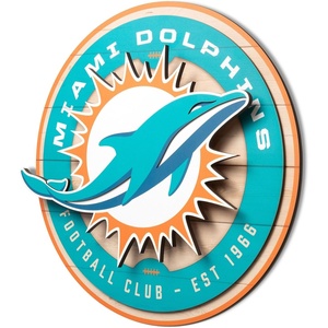 image:imageYouTheFan NFL 3D Circle Backer Wall Art precisioncrafted multiple layers create striking depth readytohang officially licensed and visually stands outMiami Dolphins