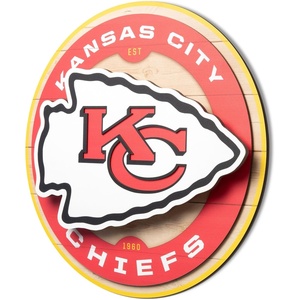 image:imageYouTheFan NFL 3D Circle Backer Wall Art precisioncrafted multiple layers create striking depth readytohang officially licensed and visually stands outKansas City Chiefs