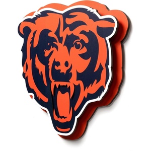 image:imageYouTheFan NFL 3D DieCut Wall Art precisioncrafted and lasercut in the exact shape of your teams logo multiple layers create striking depth readytohang and officially licensedChicago Bears