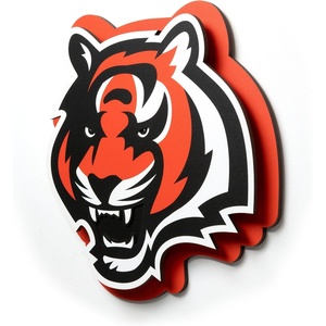 image:imageYouTheFan NFL 3D DieCut Wall Art precisioncrafted and lasercut in the exact shape of your teams logo multiple layers create striking depth readytohang and officially licensedCincinnati Bengals