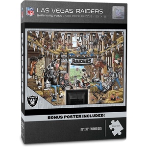 image:imageYouTheFan NFL Atlanta Falcons Barnyard Fans 500pc Puzzle 15 x 20Las Vegas Raiders