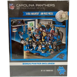 image:imageYouTheFan NFL Carolina Panthers Purebred Fans NFL Purebred Fans A Real Nailbiter Puzzle amp Bonus Poster Team Colors 15 X 20