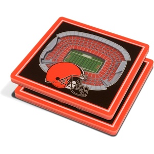 image:imageYouTheFan NFL Cleveland Browns 3D StadiumView Coaster  FirstEnergy Stadium Pack of 12