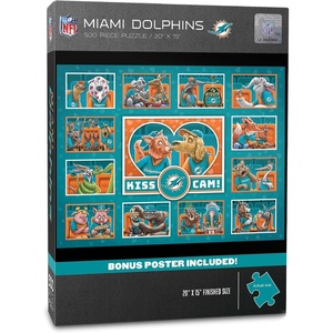 image:imageYouTheFan NFL Detroit Lions Kiss Cam 500pc PuzzleMiami Dolphins