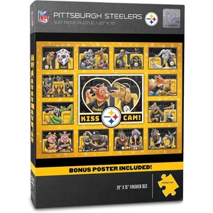 image:imageYouTheFan NFL Detroit Lions Kiss Cam 500pc PuzzlePittsburgh Steelers