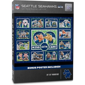 image:imageYouTheFan NFL Detroit Lions Kiss Cam 500pc PuzzleSeattle Seahawks