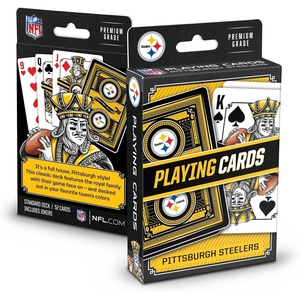 image:imageYouTheFan NFL OfficiallyLicensed Playing Cards  Original Artwork on All face Cards and Jokers  Teams Official Colors  Quality Linen Texture  Designed in The USAPittsburgh Steelers