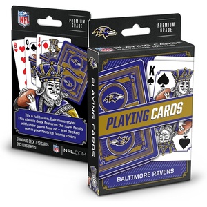 image:imageYouTheFan NFL OfficiallyLicensed Playing Cards  Original Artwork on All face Cards and Jokers  Teams Official Colors  Quality Linen Texture  Designed in The USABaltimore Ravens