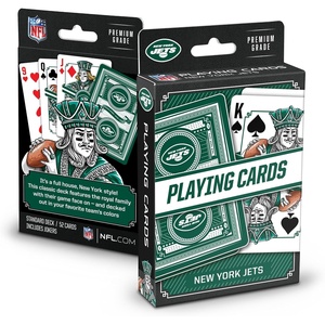 image:imageYouTheFan NFL OfficiallyLicensed Playing Cards  Original Artwork on All face Cards and Jokers  Teams Official Colors  Quality Linen Texture  Designed in The USANew York Jets