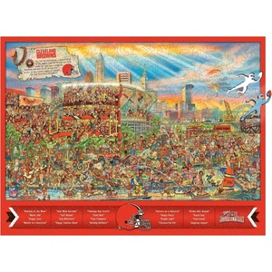 image:imageYouTheFan NFL Wooden Joe Journeyman Puzzle 1775 x 1325 Inches 333 PiecesCleveland Browns