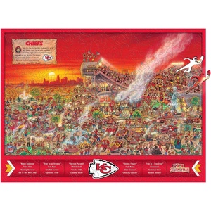 image:imageYouTheFan NFL Wooden Joe Journeyman Puzzle 1775 x 1325 Inches 333 PiecesKansas City Chiefs