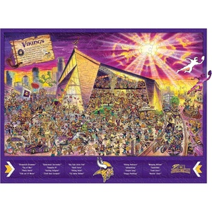 image:imageYouTheFan NFL Wooden Joe Journeyman Puzzle 1775 x 1325 Inches 333 PiecesMinnesota Vikings