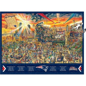 image:imageYouTheFan NFL Wooden Joe Journeyman Puzzle 1775 x 1325 Inches 333 PiecesNew England Patriots
