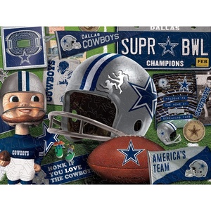 image:imageYouTheFan NFL Wooden Retro Series Puzzle 1775 x 1325 Inches 333 PiecesDallas Cowboys