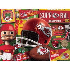 image:imageYouTheFan NFL Wooden Retro Series Puzzle 1775 x 1325 Inches 333 PiecesKansas City Chiefs