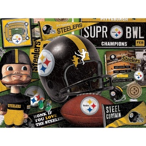 image:imageYouTheFan NFL Wooden Retro Series Puzzle 1775 x 1325 Inches 333 PiecesPittsburgh Steelers