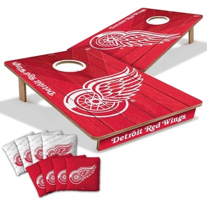 image:imageYouTheFan NHL 2 x 3 Wood Cornhole Game with Logo BagsDetroit Red Wings